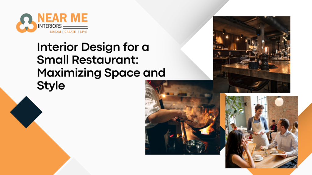 Running a successful small restaurant demands more than just great food; the ambiance plays a significant role in customer satisfaction and repeat business. In today’s competitive hospitality industry, having a well-designed, cozy, and efficient space can be the difference between a bustling dining room and empty tables. When space is limited, interior design becomes even more crucial, and it requires a keen sense of creativity and functionality to make every square inch work. At Near Me Interiors, we understand the unique challenges small restaurant owners face and are here to offer expert solutions that balance aesthetic appeal and practical functionality. Below, we’ll dive deep into how to create a visually stunning and highly functional design for a small restaurant, using techniques and approaches that deliver both beauty and efficiency.