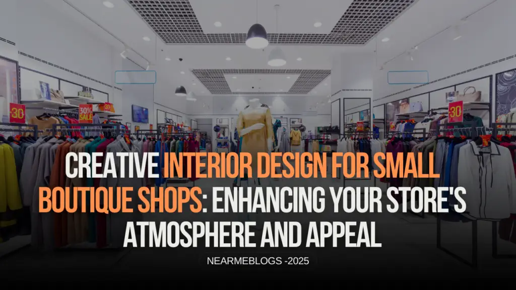 Creative interior design for small boutique shop  near me interiors community interior designer near me