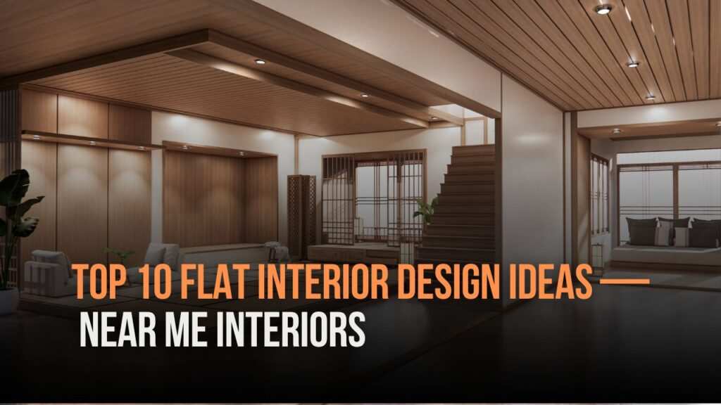 Flat interior design ideas by near me interiors  near me interiors community interior designer near me