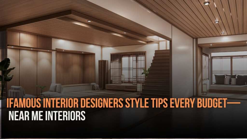 Famous interior designers style tips every budget  near me interiors community interior designer near me