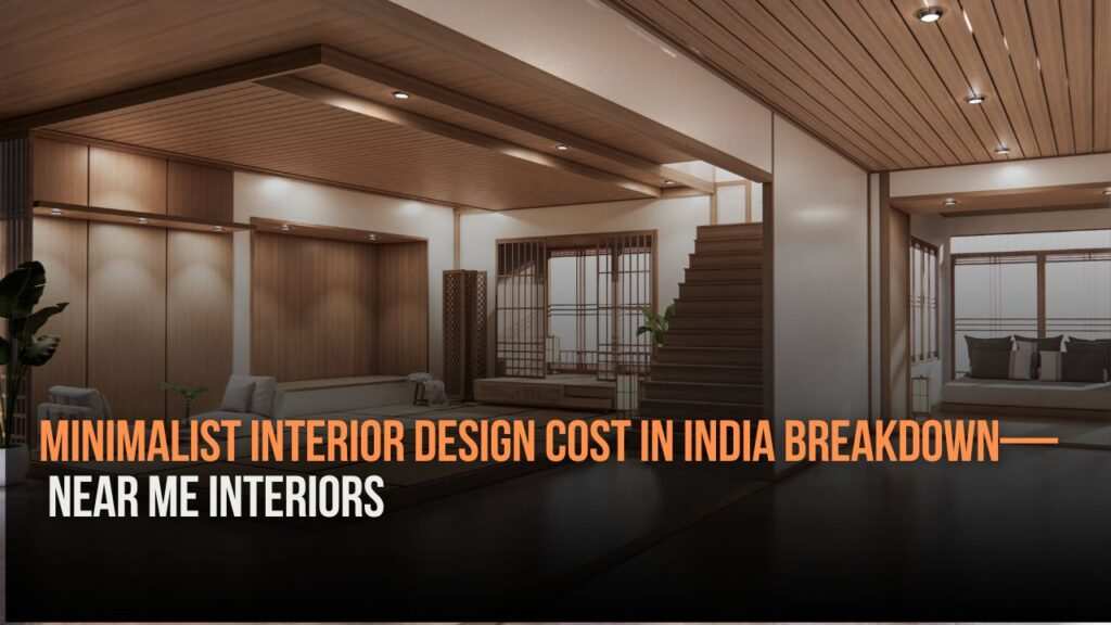 Minimalist interior design cost in india  near me interiors community interior designer near me