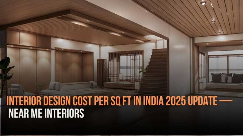 Interior Design Cost per Sq Ft in India: 2025 Update