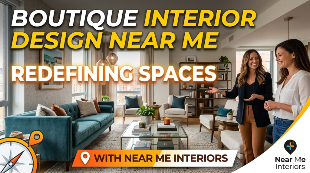 Crete a tunbnail for Boutique Interior Design Near Me – Redefining Spaces with Near Me Interiors