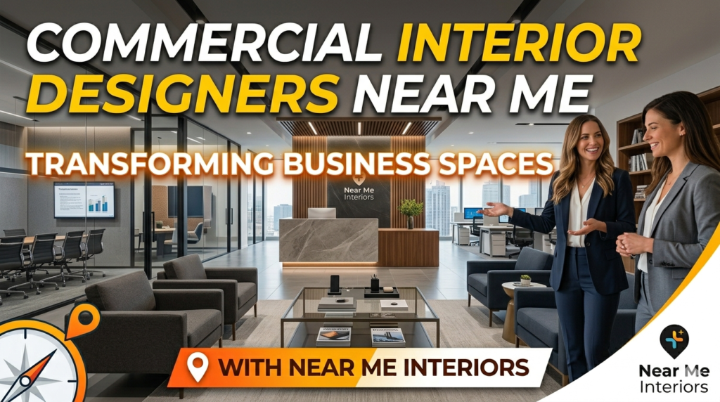 Searching for commercial interior designers near me leads to one goal—finding a partner who understands your vision and delivers exceptional results. With Near Me Interiors, businesses gain access to innovative design solutions, premium quality execution, and personalized service.