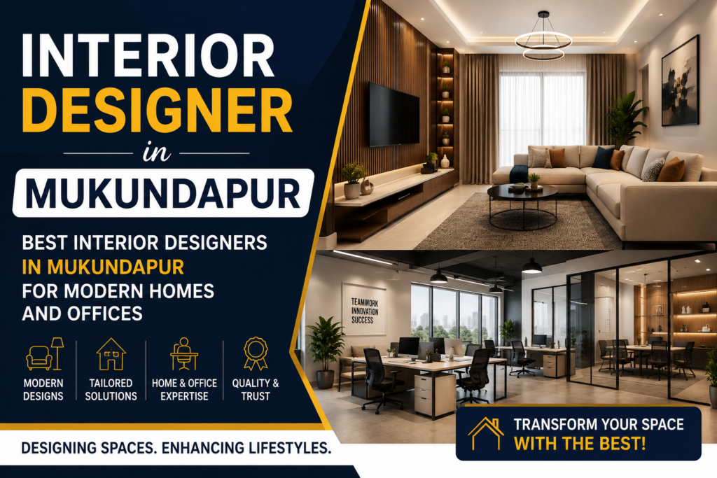 Interior Designer in Mukundapur – Best Interior Designers in Mukundapur for Modern Homes and Offices