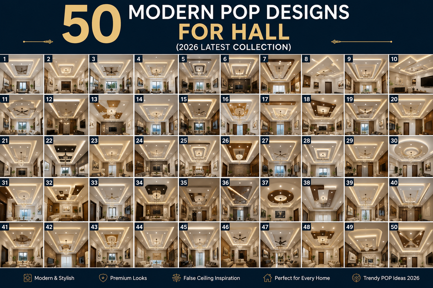 50 Modern POP Designs for Hall (2026 Latest Collection)